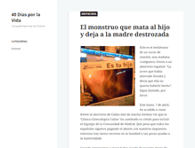 Tablet Screenshot of 40diasporlavida.es
